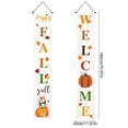 thumbnail image 3 of Thanksgiving Door Couplet Curtain Set, Pumpkin Maple Leaf Turkey Patterned Door Hanging, 2 Panel Harvest Festival Decor, Ornament for Front Door Home Thanksgiving, 3 of 7