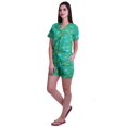 thumbnail image 2 of Moomaya Ensemble de Pyjama en Coton pour Femmes, Chemise de Nuit à Col Cranté à Manches Courtes, 2 of 6