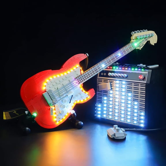 Kyglaring Led Lighting Kit for Ideas Fender Stratocaster - Compatible with LEGO 21329 Building Blocks Model- No Lego Set