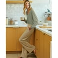 thumbnail image 4 of 3 Pack Women's Wide Leg Pants with Pockets High Waist Loose Sweatpants Casual Lounge Yoga Workout Palazzo, 4 of 9