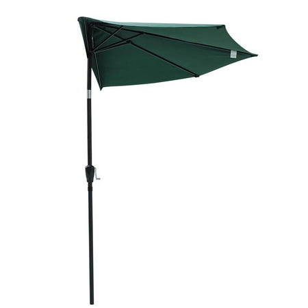 10 Aluminum Tilt 5 Ribs Half Patio Umbrella Wall Balcony Sun Shade 10 Aluminum Tilt 5 Ribs Half Patio Umbrella Wall Balcony Sun Shade