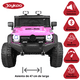 thumbnail image 3 of Montable Eléctrico Camioneta 4x4 para Niños Luz Sonido Bluetooth Control Remoto 12v - Rosa, 3 of 8