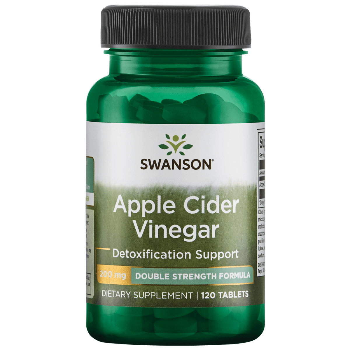Swanson Apple Cider Vinegar - Double Strength 200 mg 120 Tablets