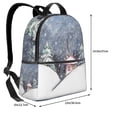 thumbnail image 4 of Lsque Watercolor Winter Landscape For Christmas Pattern Backpack – School Travel Canvas Daypack with Ergonomic Padded Straps, Multiple Compartments & Leather Handle, 4 of 5