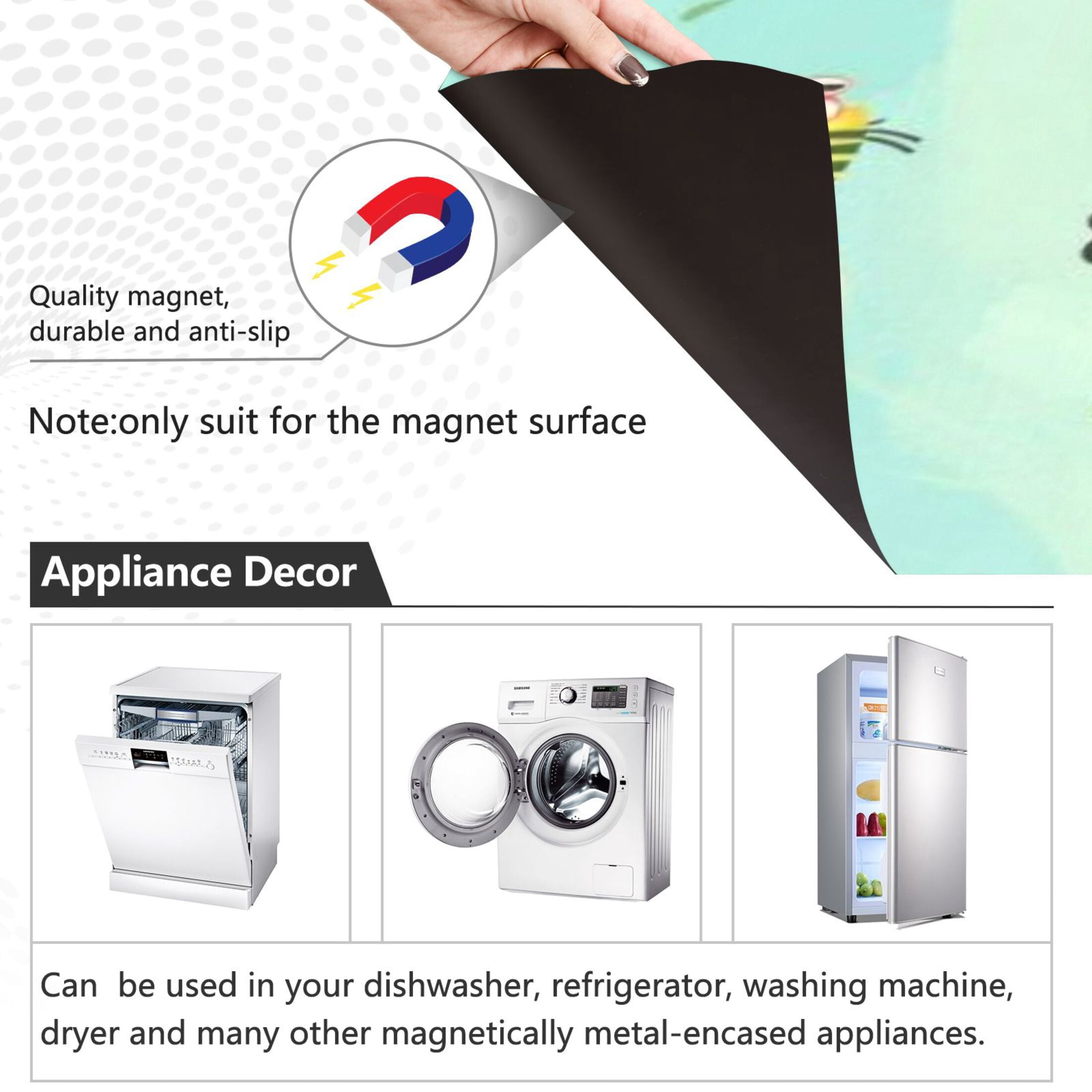 Dishwasher Magnetic Sticker 23x26 Inch Refrigerator Magnetic Sticker Washing Machine Magnetic Sticker Kitchen Panel Magnetic Sticker Home Decor Yellow Bees and Pink Bees