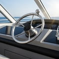 thumbnail image 3 of kowaku Roue de Bateau en Acier Inoxydable Durable, Volant Marin, Fini Poli pour hors-Bord, 3 of 10