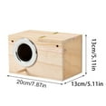 thumbnail image 3 of LMTODLFG Parakeet Nesting Box Bird House Wood Breeding Box Parrots Mating Box for Lovebirds,Cockatoo,Budgie, Finch,Canary and Medium-Sized Birds, 7.8" x 5.1" x 5.1", 3 of 9