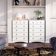 thumbnail image 4 of Frmobepts 6 Drawer Dresser, Tall Wood Chest of Drawers Dressers for Bedroom, Living Room, White, 4 of 8