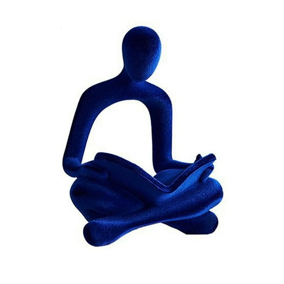Abstract Art Sculpture Decor Reader Flock Figurine Home Decorations Modern Sculpture Arts & Crafts Desk Accessories A,1 x Abstract Statue,Blue