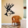 thumbnail image 1 of Custom Wall Decal Deer Buck Animal Hunting Hunter Man Gun picture Art Sticker Vinyl Wall Decal 18 X 18 Inches, 1 of 1