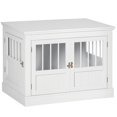 thumbnail image 1 of PawHut 31" Dog Crate Furniture End Table with Three Doors for Small Dogs, 1 of 10
