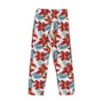 thumbnail image 4 of Kdxio Lilies Flowers Print Men's Sleep Pajama Pant Lounge Pants with Pockets, 4 of 8
