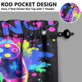 thumbnail image 5 of Color Game Console5.4 3-Piece Kitchen Curtains Set Kitchen Curtains Sets with Valance for Windows Rod Pocket Machine Washable Kitchen Decor Decorations (54"x18"+2x27.5"x24"), 5 of 6