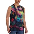 thumbnail image 2 of Balery Colorful Patterned Rabbit Camisetas sin mangas para hombre, absorbe la humedad y protege contra el mal olor.-XX-Large, 2 of 7