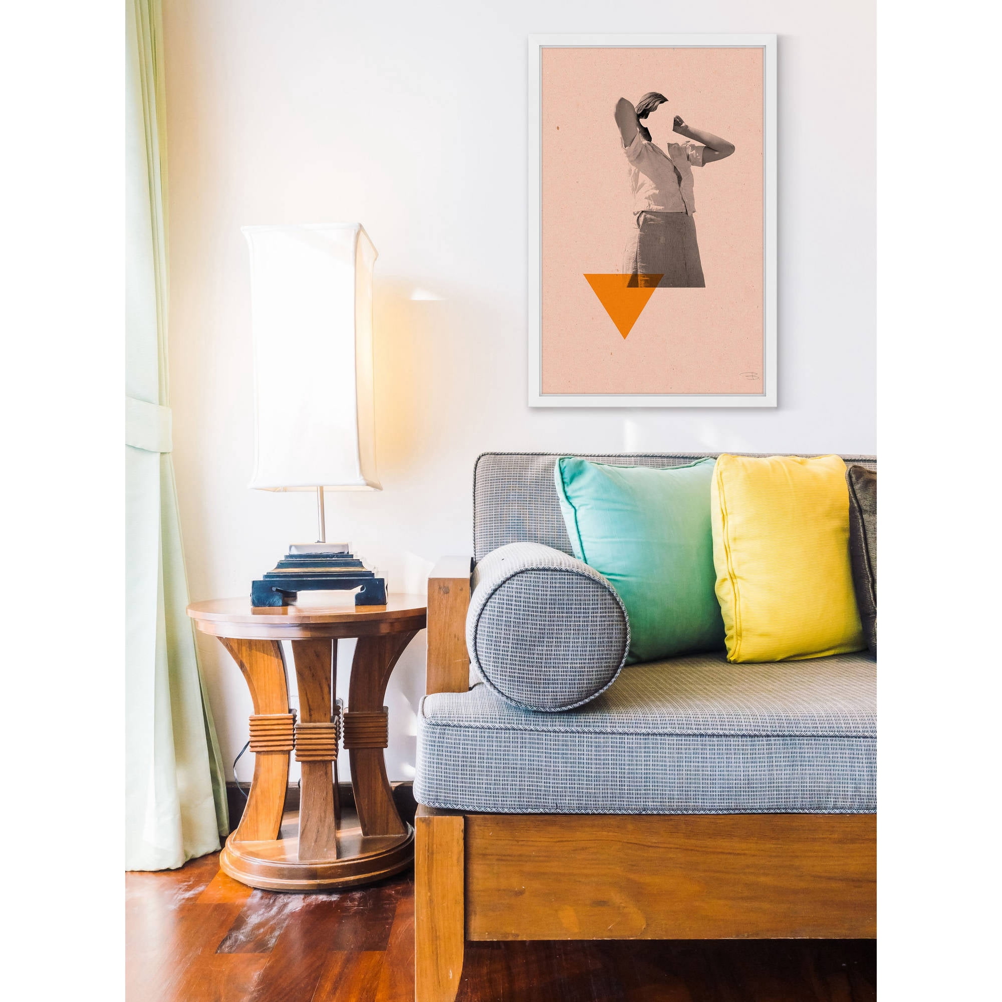 Marmont Hill "No Face Verde" by Bengoa Vazquez Framed Painting Print