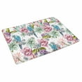 thumbnail image 2 of MKHERT Watercolor Flowers of Peony Rose Cactus and Blue Parrot Doormat Rug Home Decor Floor Mat Bath Mat 30x18 inch, 2 of 3