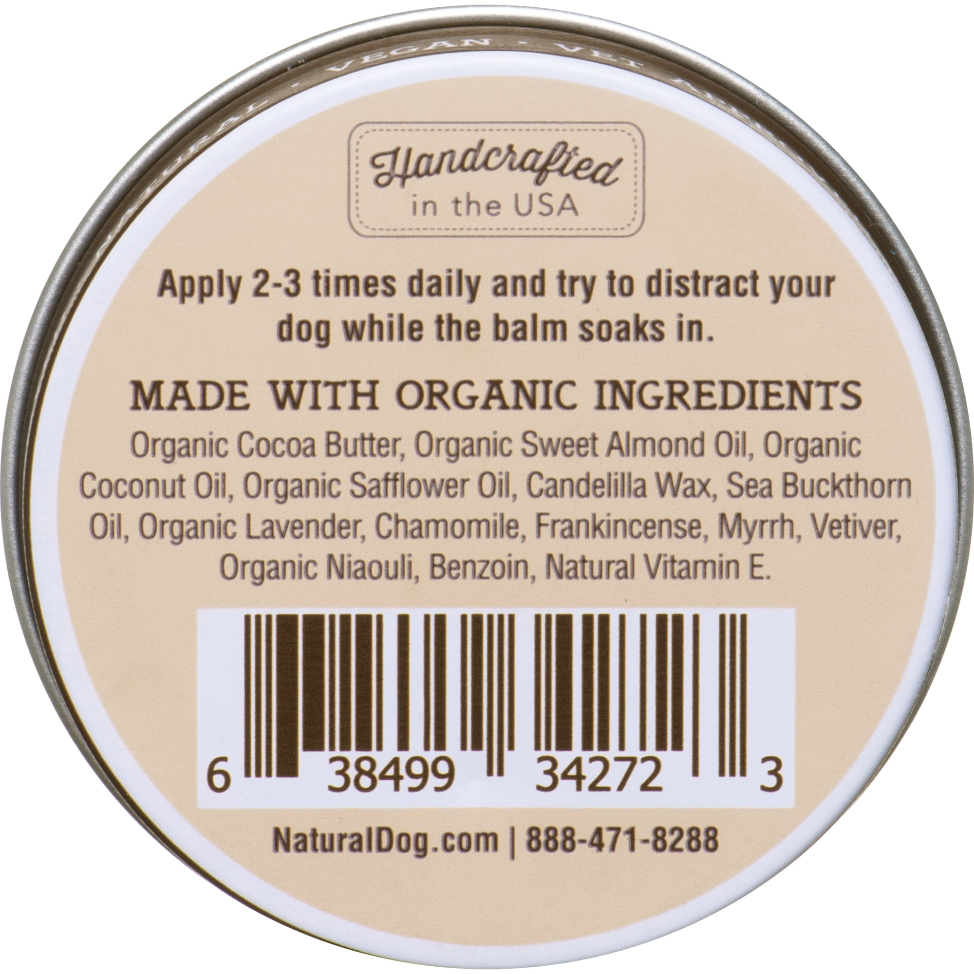 Natural Dog Company Skin Soother Balm for Dogs, Relieves Dry, Itchy Skin, Treats Skin Irritations, Wounds, Hot Spots, Dermatitis, 1 oz Tin