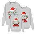 thumbnail image 1 of Fgnfyis Chandails Assortis pour la Famille Chandail Confortable Décontracté à Manches Longues Col Rond Pyjamas de Noël pour la Famille Tenues de Vacances pour Papa Maman et Enfants pour Hommes Gris_001 TG, 1 of 4