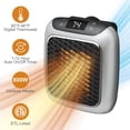 thumbnail image 2 of Ontel Handy Heater Turbo - Salida de pared con termostato ajustable, temporizador programable de 12 horas, apagado automático, silencioso, ahorro de espacio, cerámica (el embalaje puede variar), 2 of 5