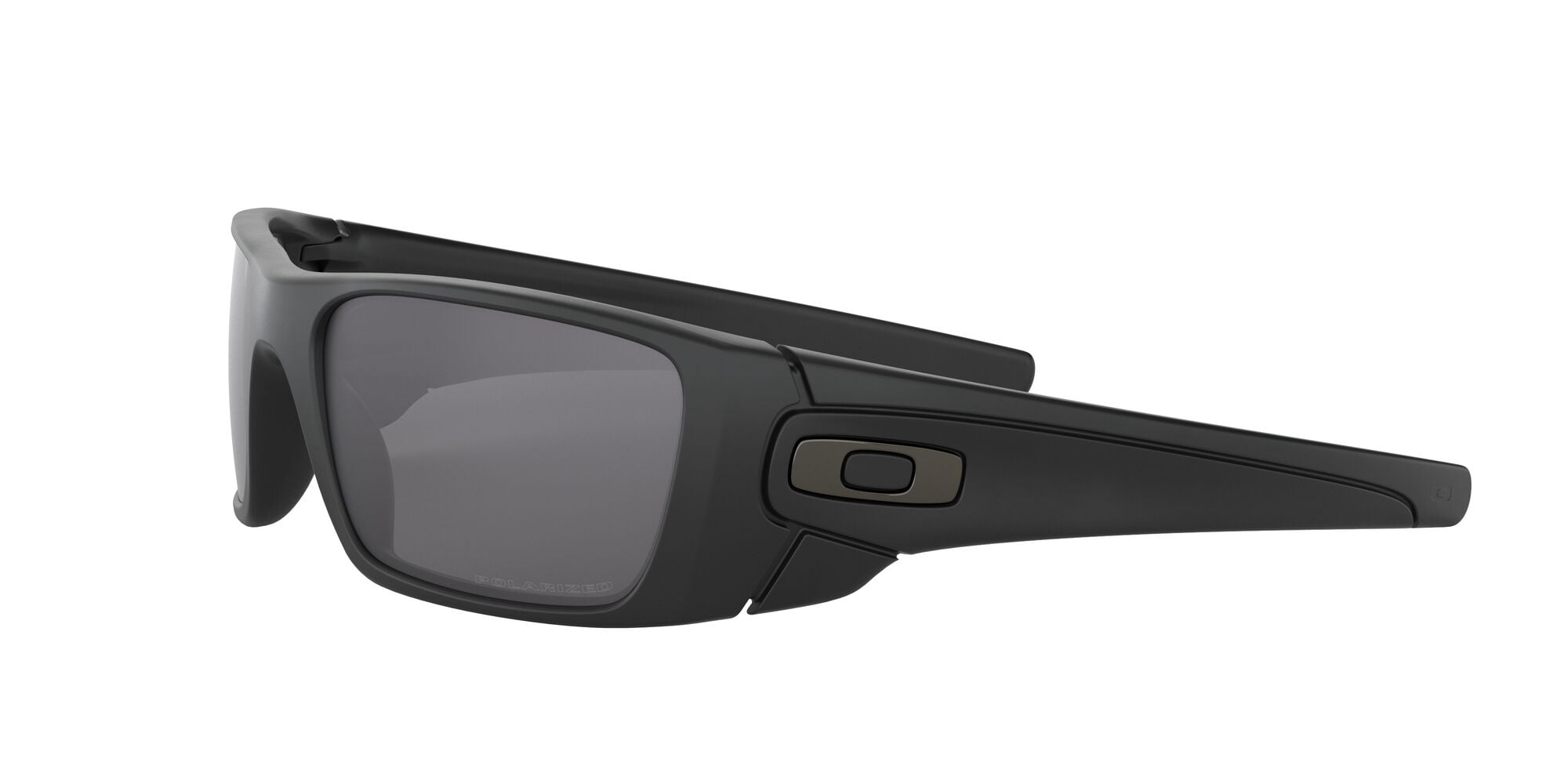 Oakley Fuel Cell Sunglasses, Rectangular Polarized Eyeglasses, Size 60, Matte Black/Grey Polarized