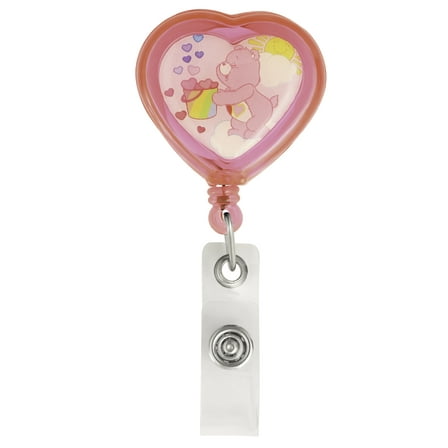 CloudCo Care Bears Badge Reel, 26-inch Retractable ID Card Badge Holder with Alligator Clip