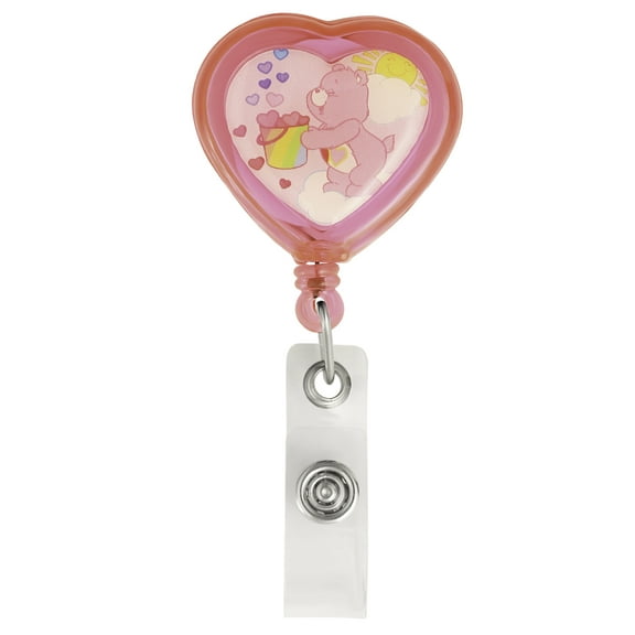 CloudCo Care Bears Badge Reel, 26-inch Retractable ID Card Badge Holder with Alligator Clip