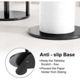thumbnail image 2 of Soporte para Toallas de Papel de Acero Inoxidable, Portarrollos de Papel de Cocina con Base Pesada, Soporte de Rollo Papel de Metal Estable para el Hogar, Encimera y Baño (Negro), 2 of 4