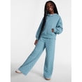 thumbnail image 2 of Wonder Nation Girls Wide Leg Fleece Pants, Sizes 4-18 & Plus, 2 of 7