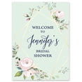 thumbnail image 1 of Darling Souvenir MADE WITH LOVE PersonalizedWelcomeSignFor Bridal Shower,Geometrical Lines With Roses,Bridal Shower Collection Great For Your Celebrations- 18x 12, 1 of 5