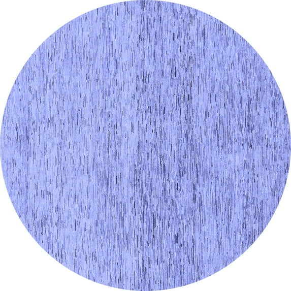 Ahgly Company Machine Washable Indoor Round Abstract Blue Modern Area Rugs, 3' Round