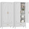 thumbnail image 2 of CXUZCZ 71" Tall Metal Storage Cabinets,Kitchen Pantry Cabinet with 3 Adjustable Shelves and 1 Drawer,Freestanding Cupboard for Kicthen,Dining Room,Living,Hallway,White, 2 of 11