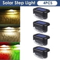 thumbnail image 4 of Outdoor Solar LED Deck Lights Garden Path Patio Pathway Stairs Step Fence Lamp, 4 of 18