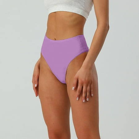 Ynynloco Women s Cotton Stretch Sexy Underwear High Waisted Panties Full Coverage Ladies Briefs Panties