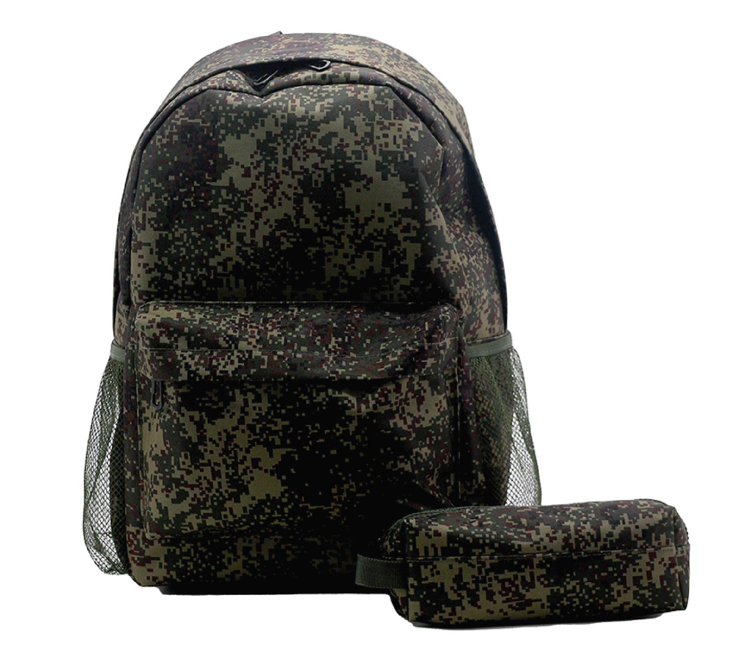 OMG ORGANIZE MY GEAR 2-in-1 Kids Backpack & Pencil Pouch Set, Elementary School Backpack for Kids (Camo) - image 1 of 6