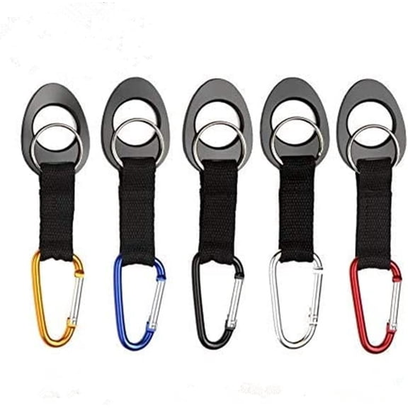 Durable Water Bottle Holder Hook Carrier with Carabiner Clip & Key Ring, Fits Any 12oz, 17oz and 25oz Water Bottles for Outdoor Activities Camping Hiking Traveling or Daily Use