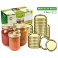 thumbnail image 4 of American Raven Canning Lids & Rings - Fits Ball or Kerr Mason Jars, Wide Mouth Mason Jar Canning Lids and Rings |12 Sets, Gold|, 4 of 7