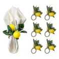 thumbnail image 1 of 12 Imitation Lemon Napkin Buckle Hotel Model Room Napkin Ring, 1 of 5