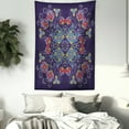 thumbnail image 3 of Batik Tapestry, Bohemian Malaysian Floral Bouquet Corsage Ornamental Royal Asian Artistic Image, Wall Hanging for Bedroom Living Room Dorm Decor, 60W X 80L Inches, Purple Blue, by Ambesonne, 3 of 5