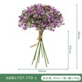 thumbnail image 2 of Nvzi Ramos de flores artificiales de aliento de bebé de color azul, 7 piezas de flores de tacto real para decoración del hogar, fiestas de bodas, 2 of 5