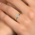 thumbnail image 3 of Gem Stone King 1.00 Ct IGI Certified Lab Grown Diamond in 14K Yellow Gold Engagement Ring for Women | Round Cut | D-E Color | VS1 Clarity | Size 6, 3 of 6