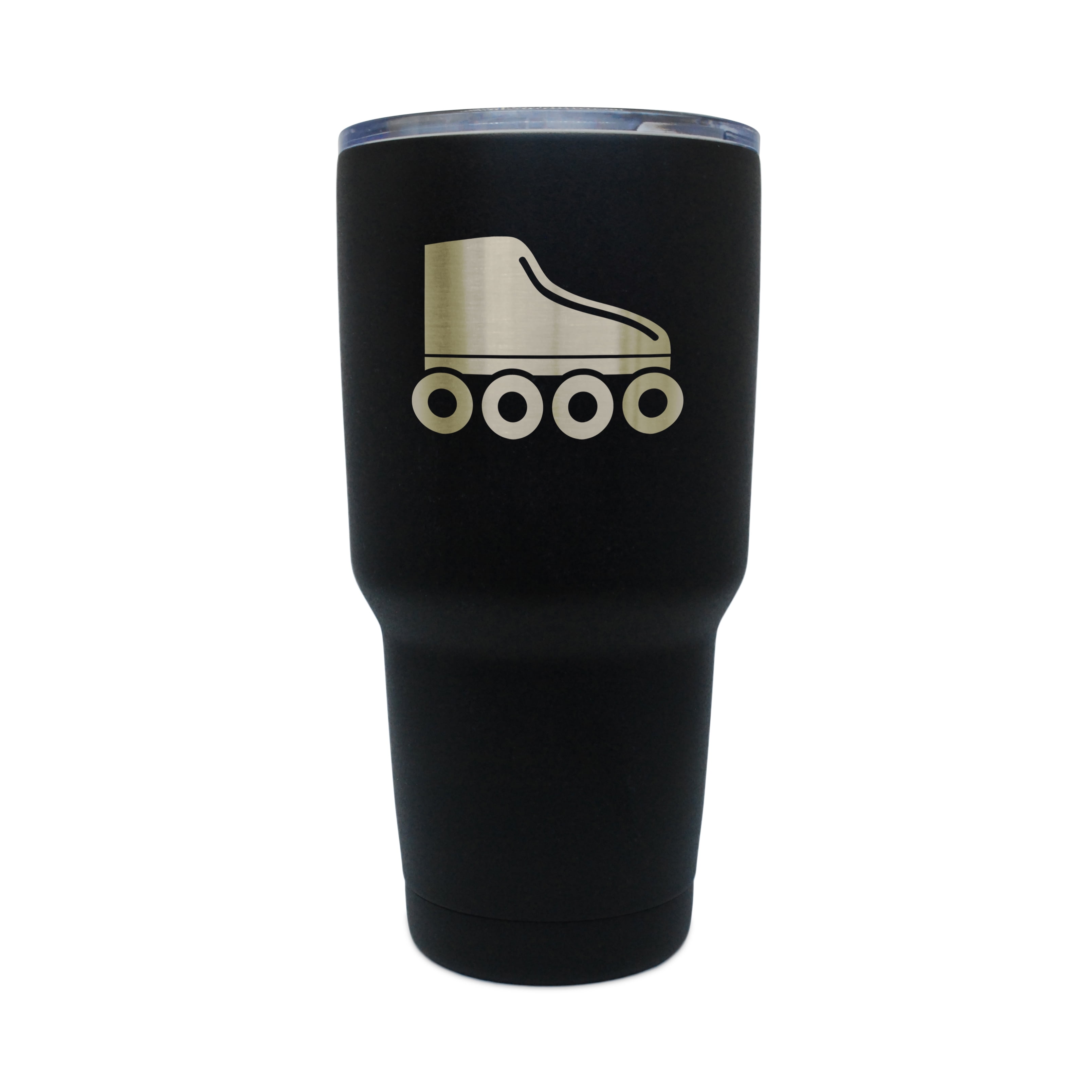 Inline Skates Black Stainless Steel Tumbler, 30 Oz Insulated Tumbler, Laser Etched In Usa by BigSpool Distributors