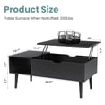 thumbnail image 4 of CONCETTA Modern Lift-Top Coffee Table for Living Room - Adjustable Height Convertible Center Table with Storage, Espresso Finish, Black, 4 of 9