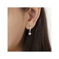 thumbnail image 4 of Star & Moon Dangle 9mm Kids / Children's / Girls Earrings Hoop - Sterling Silver, 4 of 6