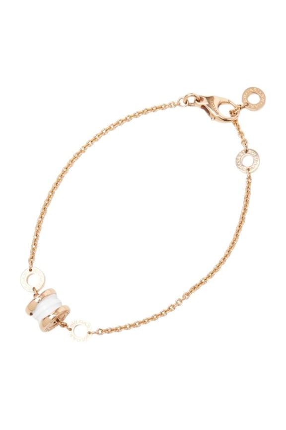 Pre-Owned Bulgari B-zero1 Element Bracelet 354812 White Ceramic 18KPG Pink Gold 750 Women's...