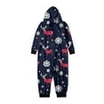 thumbnail image 3 of Hwmodou Family Christmas Pajamas Matching Set Cozy Homewear Snowflake Reindeer Print Hooded Loungewear6 Jammies For Women Men Couples Adult Kids, 3 of 7