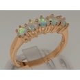 thumbnail image 2 of LBG English Made 9k Rose Gold Natural Opal Womens Eternity Ring - 33 size options - Size 5.75, 2 of 6