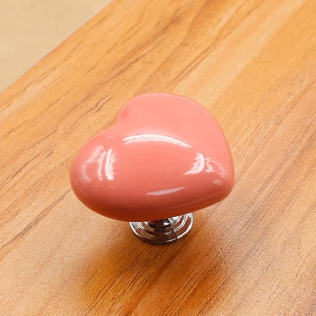 Tapa de cerámica con forma de corazón para el botón de descarga del inodoro | Accesorio decorativo para baño | Adhesivo de fácil aplicación para manijas de inodoro, puertas y cajones