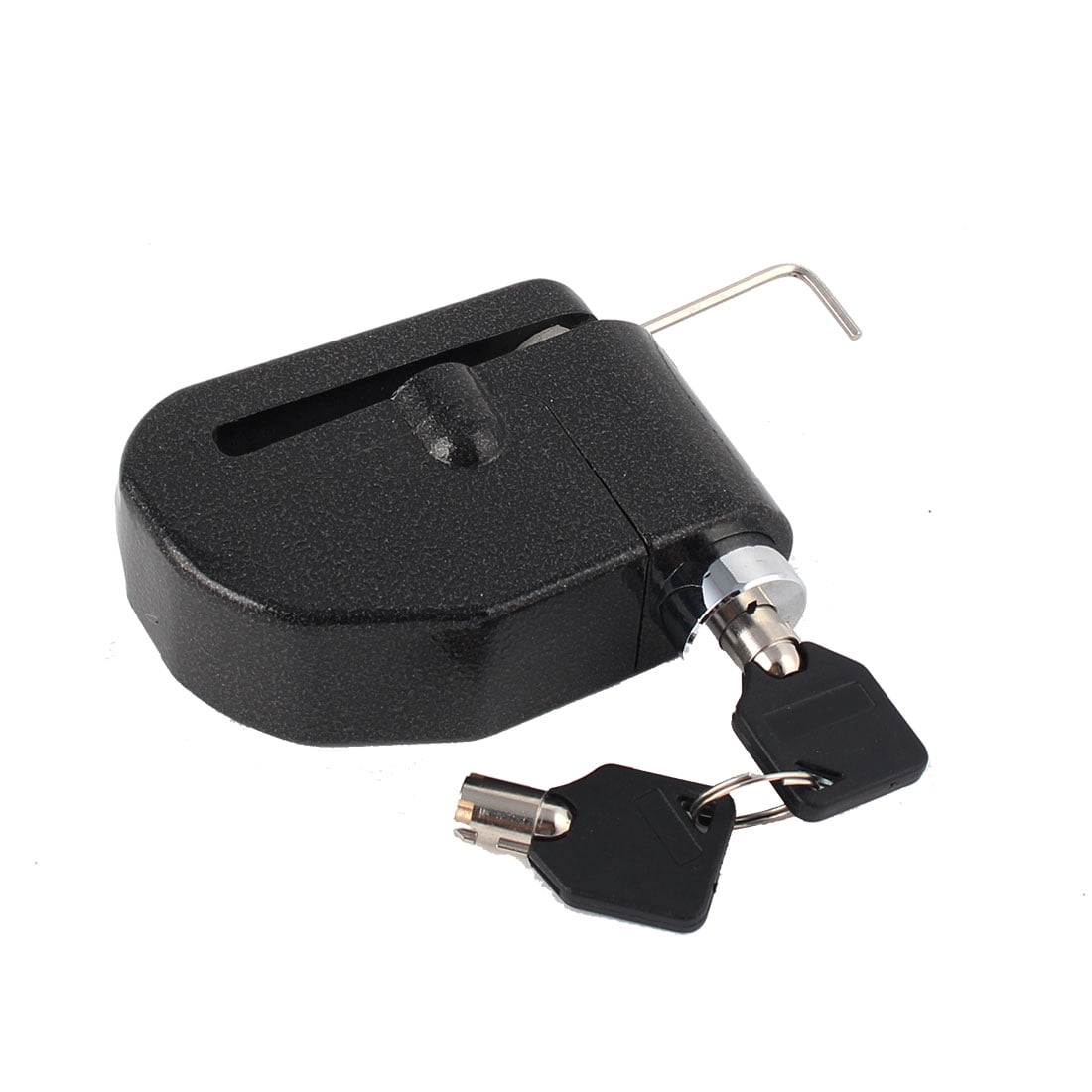 Unique Bargains Motorcycles Motorbike Scooter Anti Theft Alarm Disc Lock Padlock 7mm Pin Black