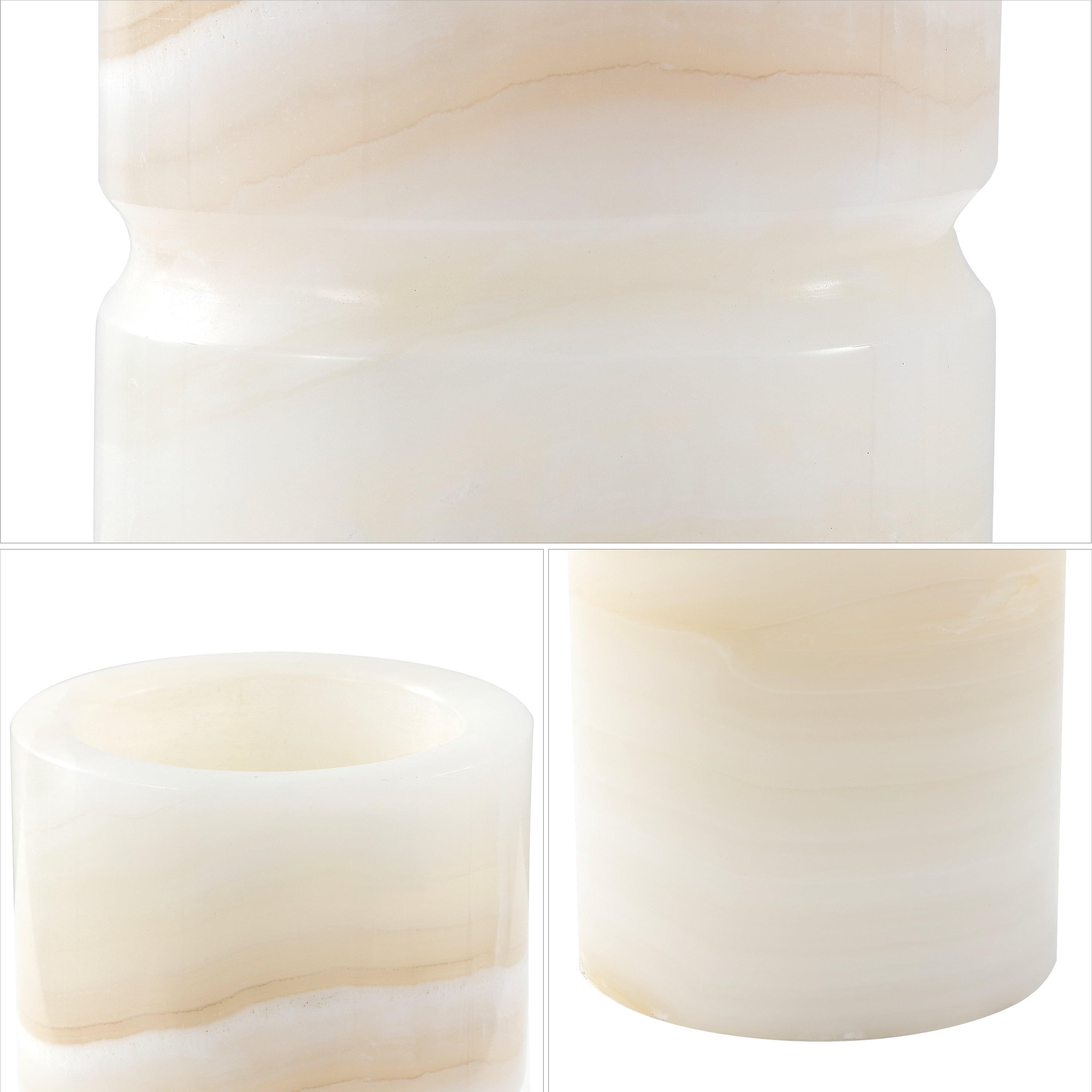 Safavieh Kavo 12" Ivory/Rust Jade Table Vase