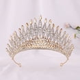 thumbnail image 2 of Nvzi-a Wedding Tiara for Bride Princess Tiara Headband Bridal Crown,Crystal Rhinestone Hair Jewelry Decor for Queen Girl Bride Birthday Prom Wedding Pageant Halloween Costume Party(AB), 2 of 2